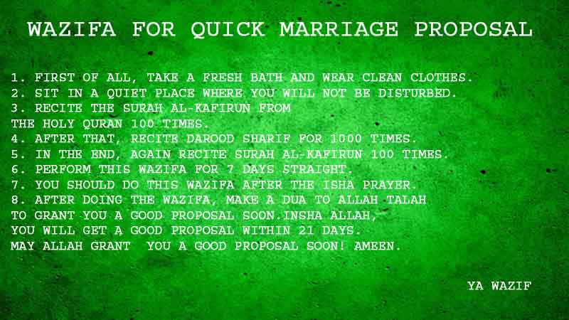 8 Powerful Wazifa For Quick Marriage Proposal