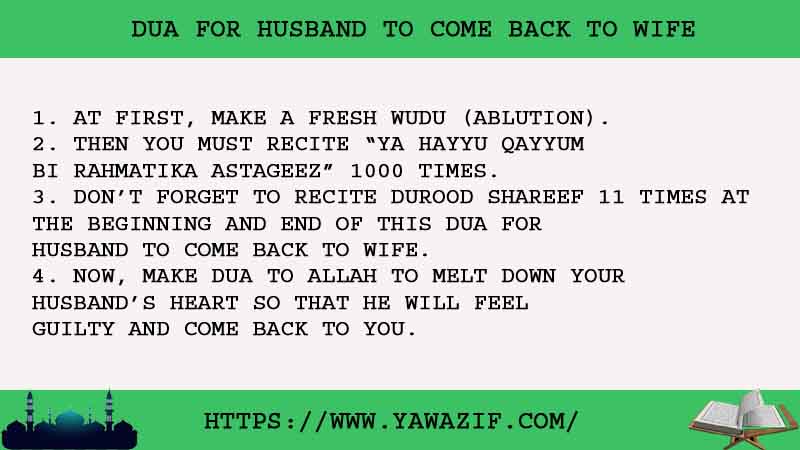 4 Easy Dua For Husband To Come Back To Wife
