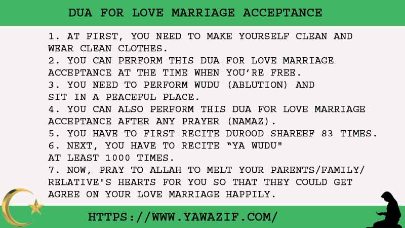 Dua For Love Marriage Acceptance