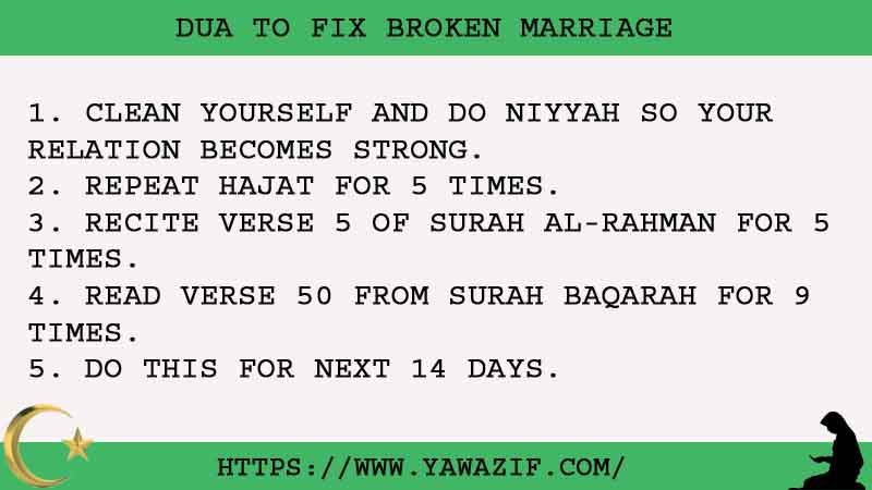5 Quick Dua To Fix Broken Marriage