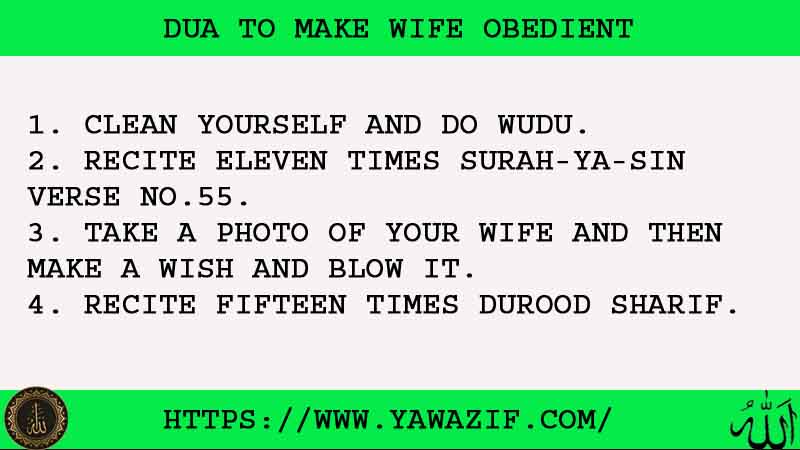 Dua To Make Wife Obedient