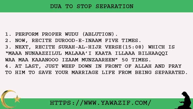 4 Fantastic Dua To Stop Separation