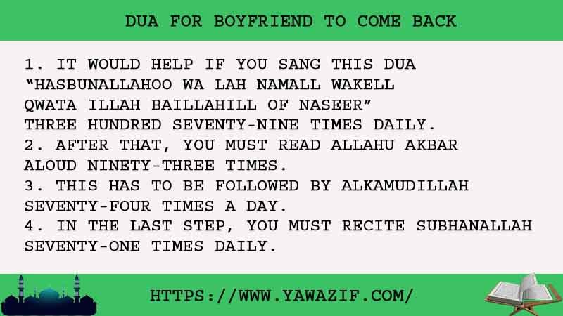 4 Genuine Dua For Boyfriend To Come Back