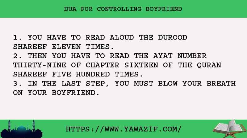 3 Tested Dua For Controlling Boyfriend