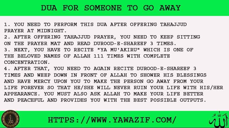 4 Quick Dua For Someone To Go Away