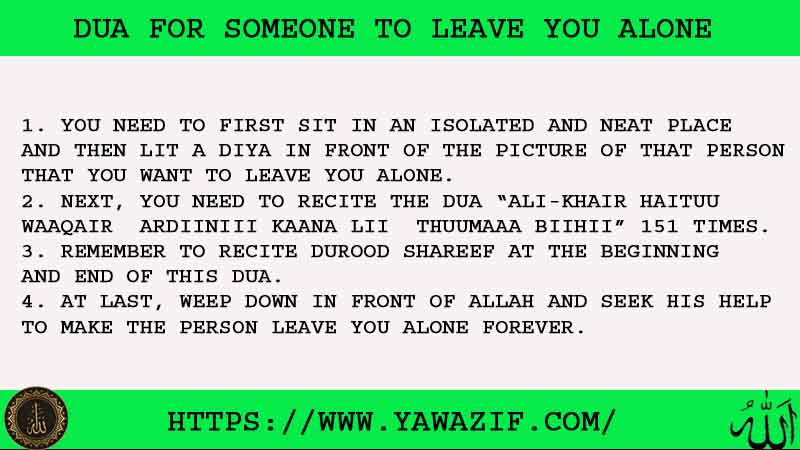 4 Best Dua For Someone To Leave You Alone