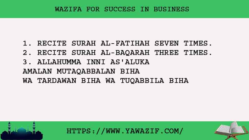 3 Easy Wazifa For Success In Business