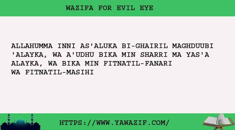 No.1 Magical Wazifa For Evil Eye